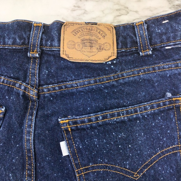 Vintage Levi Cut Off Distressed Jean Shorts Silver - Picture 4 of 7